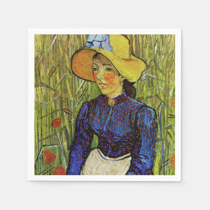 Vincent van Gogh - Peasant Girl in Straw Hat Napkin