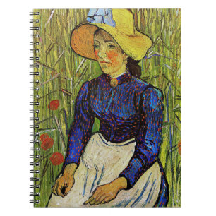 Vincent van Gogh - Peasant Girl in Straw Hat Notebook
