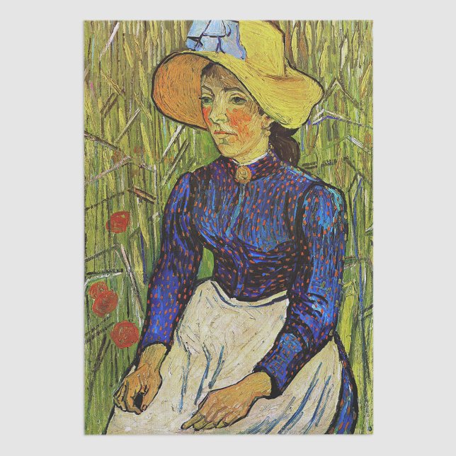 Vincent van Gogh - Peasant Girl in Straw Hat Tissue Paper (Creator Uploaded)