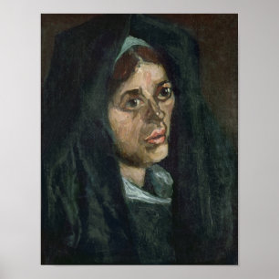 Vincent van Gogh Peasant with moss green shawl Poster