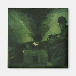 Vincent van Gogh Peasant Woman by the Hearth Magnet