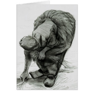 Vincent van Gogh Peasant Woman Gleaning, 1885