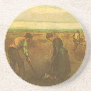 Vincent van Gogh - Peasants Planting Potatoes Coaster