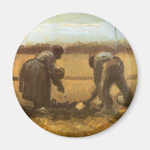 Vincent van Gogh - Peasants Planting Potatoes Magnet