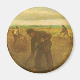 Vincent van Gogh - Peasants Planting Potatoes  Magnet