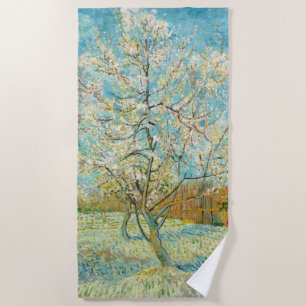 Vincent van Gogh - Pink Peach Tree in Blossom Beach Towel