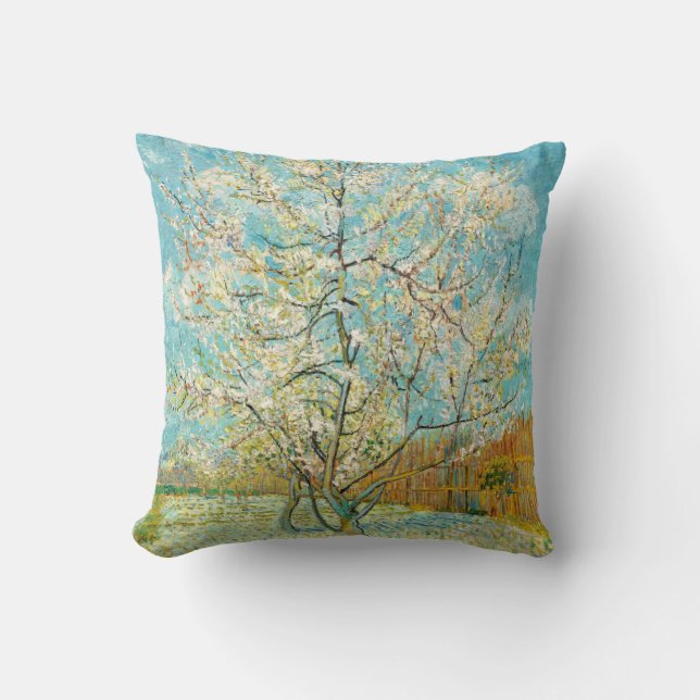 Vincent van Gogh - Pink Peach Tree in Blossom Cushion (Front)