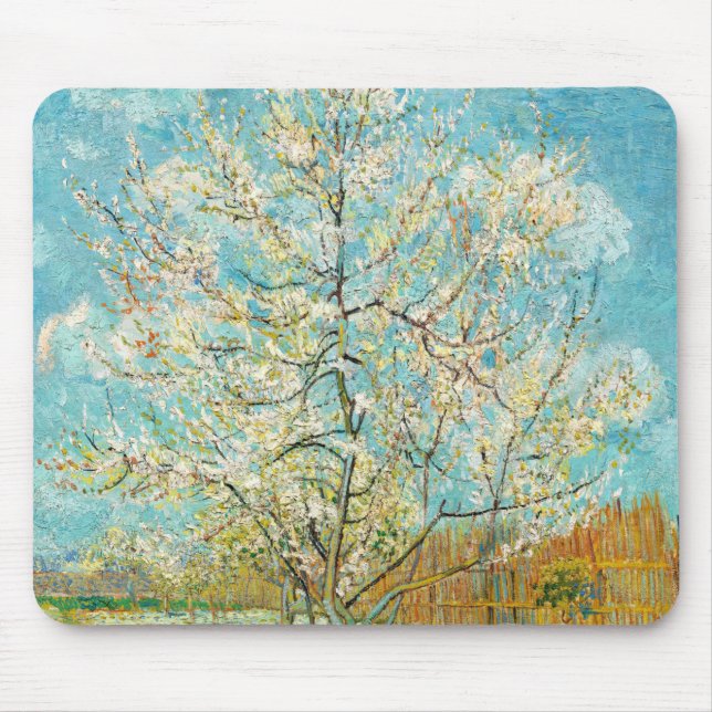 Vincent van Gogh - Pink Peach Tree in Blossom Mouse Pad (Front)