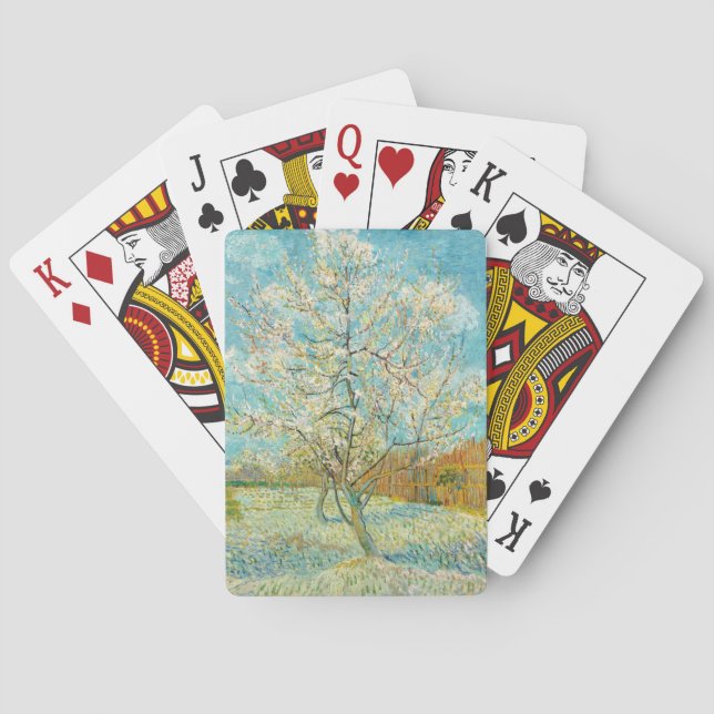 Vincent van Gogh - Pink Peach Tree in Blossom Playing Cards (Back)