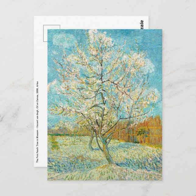 Vincent van Gogh - Pink Peach Tree in Blossom Postcard (Front/Back)