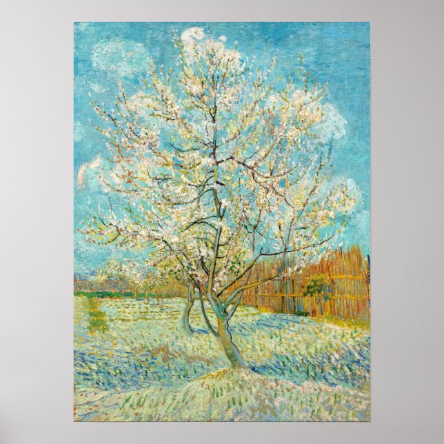 Vincent van Gogh - Pink Peach Tree in Blossom Poster (Front)