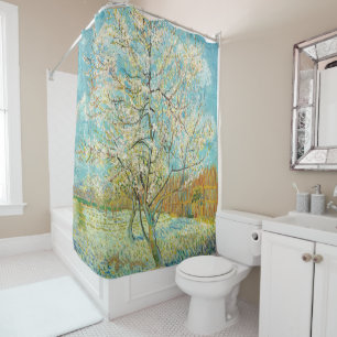 Vincent van Gogh - Pink Peach Tree in Blossom Shower Curtain
