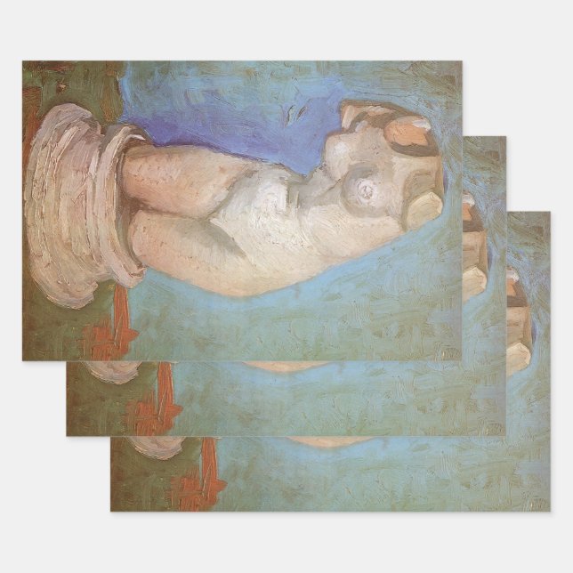 Vincent van Gogh - Plaster Statuette Female Torso Wrapping Paper Sheet (Set)