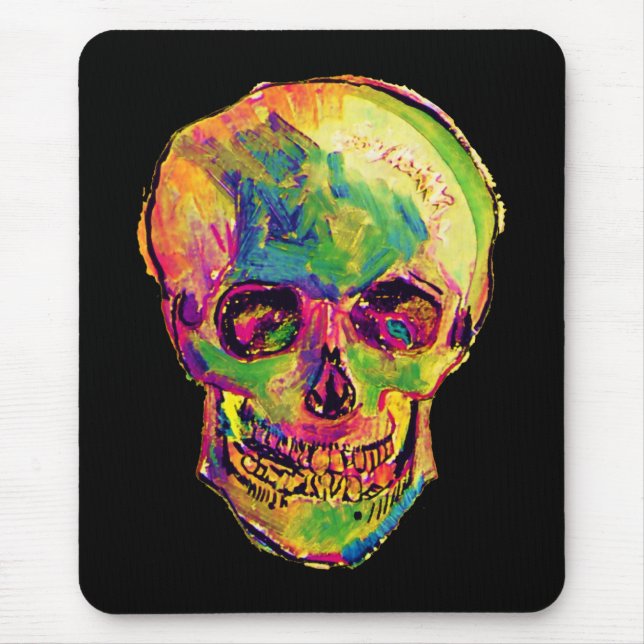 Vincent Van Gogh - Pop Art Halloween Skull Mouse Pad (Front)