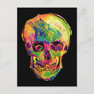 Vincent Van Gogh - Pop Art Halloween Skull Postcard