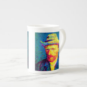 Vincent Van Gogh - Pop Art Self Portrait With Hat Bone China Mug