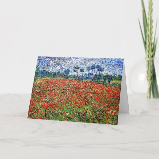 Vincent van Gogh - Poppy Field Card (Front)