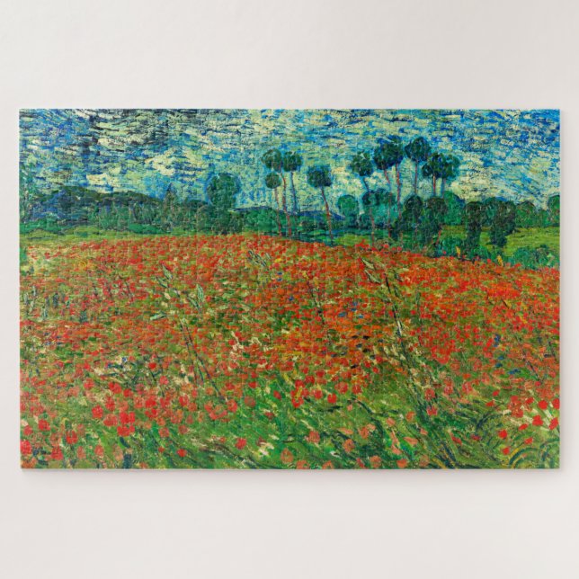 Vincent Van Gogh Poppy Field Fine Art Jigsaw Puzzle (Horizontal)