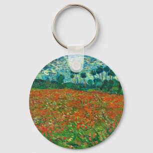 Vincent Van Gogh Poppy Field Fine Art Key Ring