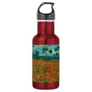 Vincent Van Gogh Poppy Field Floral Vintage Art 532 Ml Water Bottle