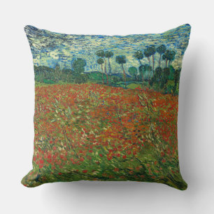 Vincent Van Gogh Poppy Field Floral Vintage Art Cushion