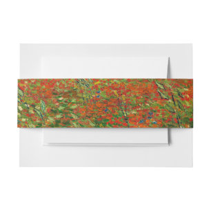 Vincent Van Gogh Poppy Field Floral Vintage Art Invitation Belly Band