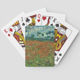 Vincent Van Gogh Poppy Field Floral Vintage Art Playing Cards