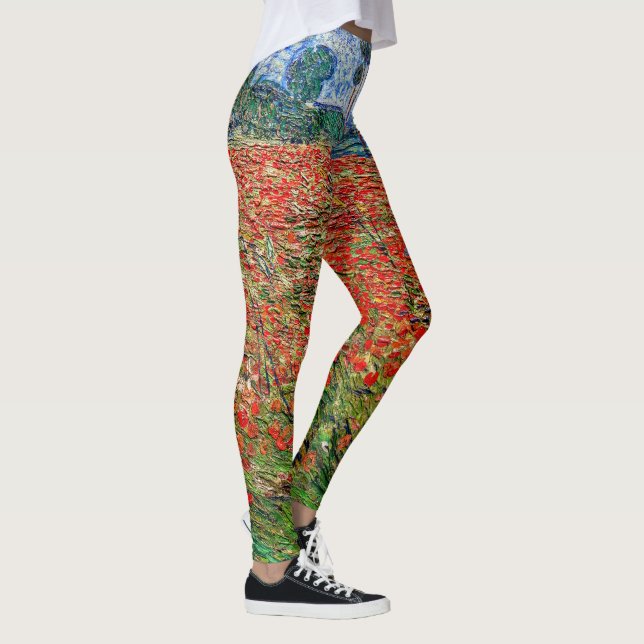 Vincent van Gogh - Poppy Field Leggings (Right)