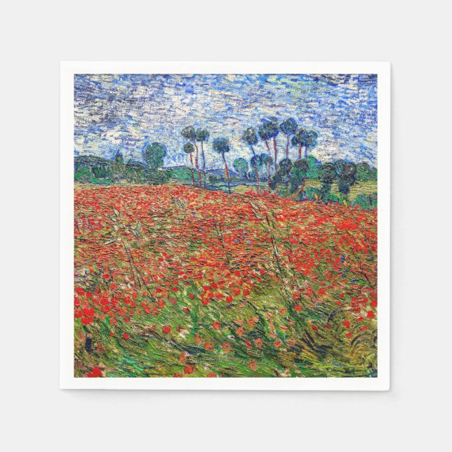 Vincent van Gogh - Poppy Field Napkin (Front)