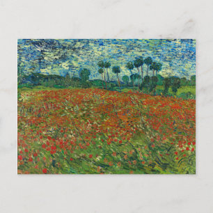 Vincent Van Gogh Poppy Field Postcard