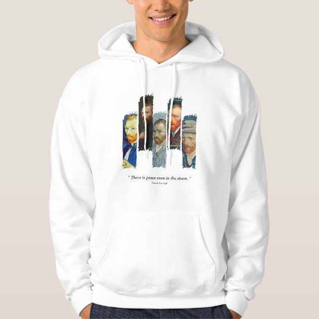 Vincent Van Gogh portrait and qoute  Hoodie (Front)