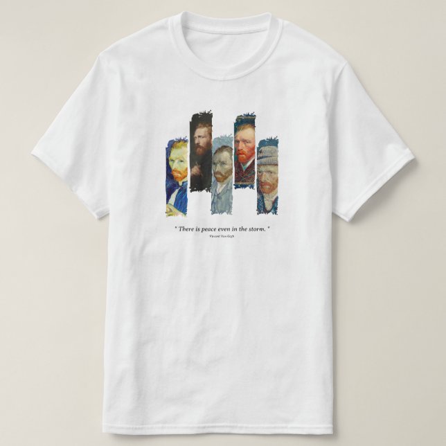 Vincent Van Gogh portrait and qoute T-Shirt (Design Front)