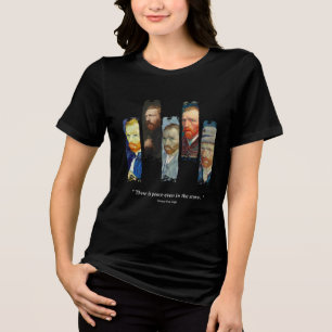 Vincent Van Gogh portrait and qoute Tri-Blend Shirt