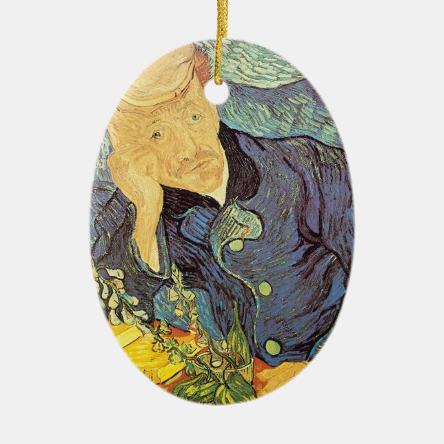 Vincent van Gogh - Portrait of Doctor Gachet Ceramic Ornament (Front)