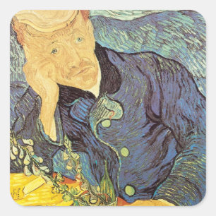 Vincent van Gogh - Portrait of Doctor Gachet Square Sticker