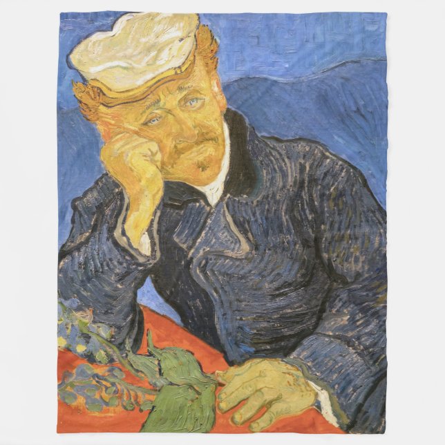Vincent Van Gogh - Portrait of Doctor Paul Gachet  Fleece Blanket (Front)