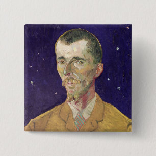Vincent van Gogh Portrait of Eugene Boch 1888 15 Cm Square Badge