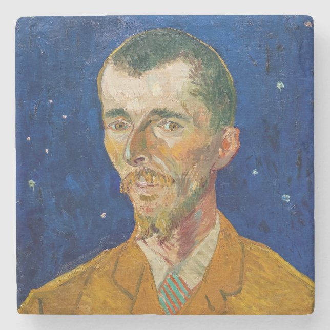 Vincent Van Gogh - Portrait of Eugene Boch, Arles Stone Coaster (Front)