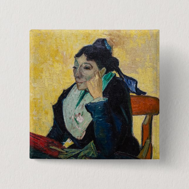 Vincent Van Gogh - Portrait of Madame Ginoux 15 Cm Square Badge (Front)