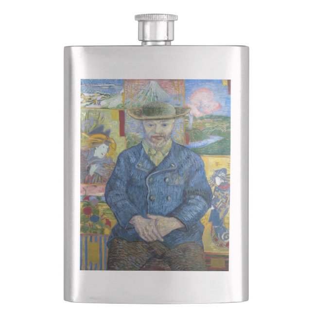 Vincent van Gogh - Portrait of Pere Tanguy Hip Flask (Front)