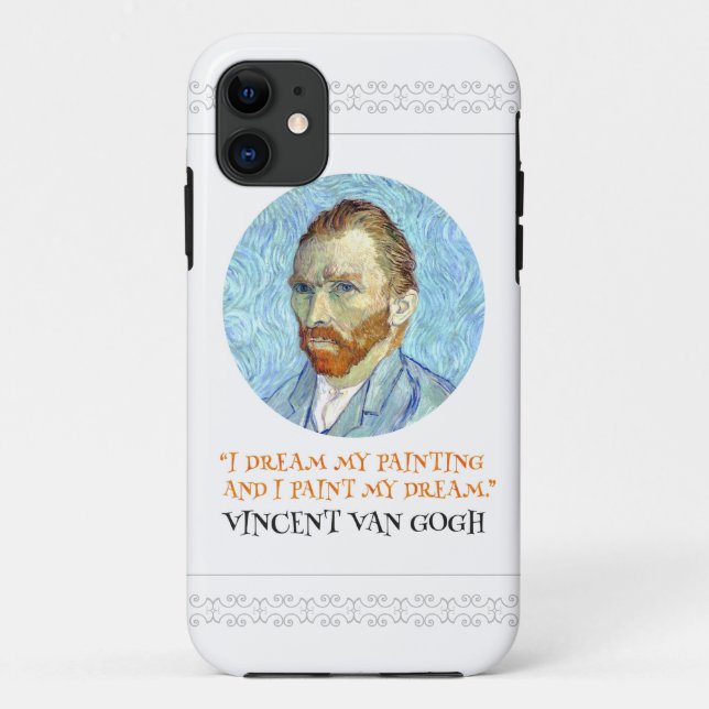 Vincent Van Gogh Portrait with Quote Case-Mate iPhone Case (Back)