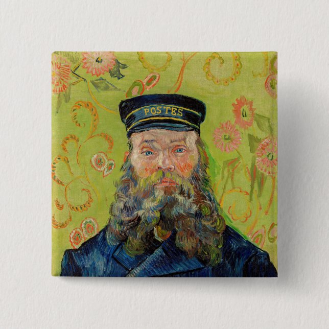 Vincent Van Gogh - Postman Joseph Roulin 15 Cm Square Badge (Front)