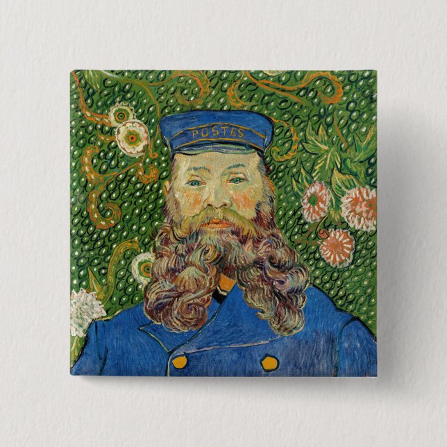 Vincent Van Gogh - Postman Joseph Roulin 15 Cm Square Badge (Front)