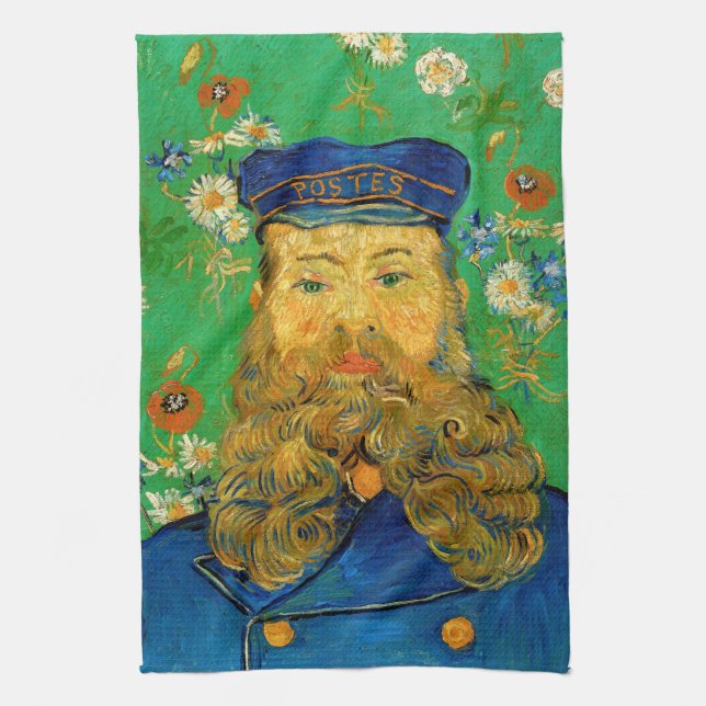 Vincent Van Gogh - Postman Joseph Roulin Tea Towel (Vertical)