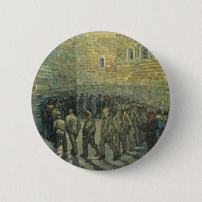 Vincent van Gogh - Prisoners Exercising 6 Cm Round Badge (Front)
