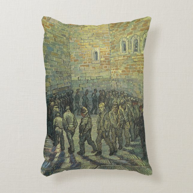 Vincent van Gogh - Prisoners Exercising Decorative Cushion (Front(Vertical))