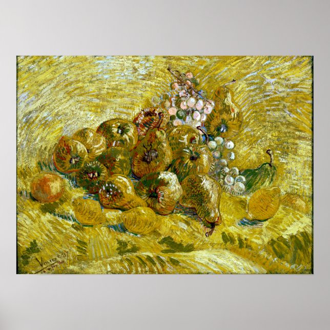 Vincent van Gogh Quinces, Lemons, Pears and Grapes Poster (Front)