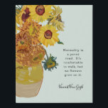 Vincent Van Gogh Quote Wall Art<br><div class="desc">Vincent Van Gogh Quote Wall Art - A modern take on Van Gogh's sunflowers with one of his most famous quotes make a unique and artistic gift .</div>