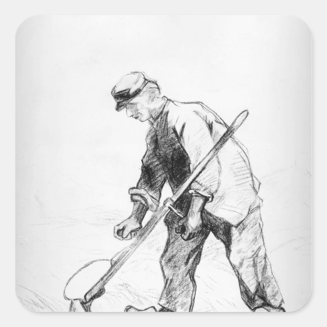 Vincent van Gogh | Reaper Square Sticker (Front)