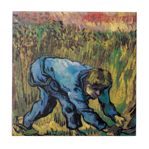 Vincent Van Gogh - Reaper With Sickle - Fine Art Ceramic Tile